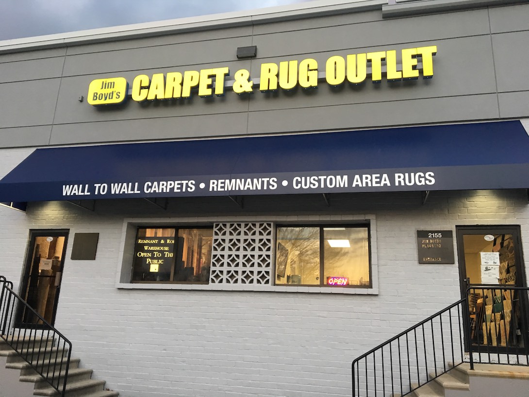 Jim Boyd's Carpet & Rug Outlet in Timonium. MD, exterior